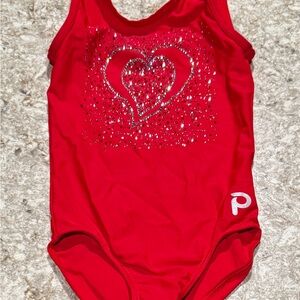 Plum Practice Wear Valentines Gymnastics Leotard Size Small